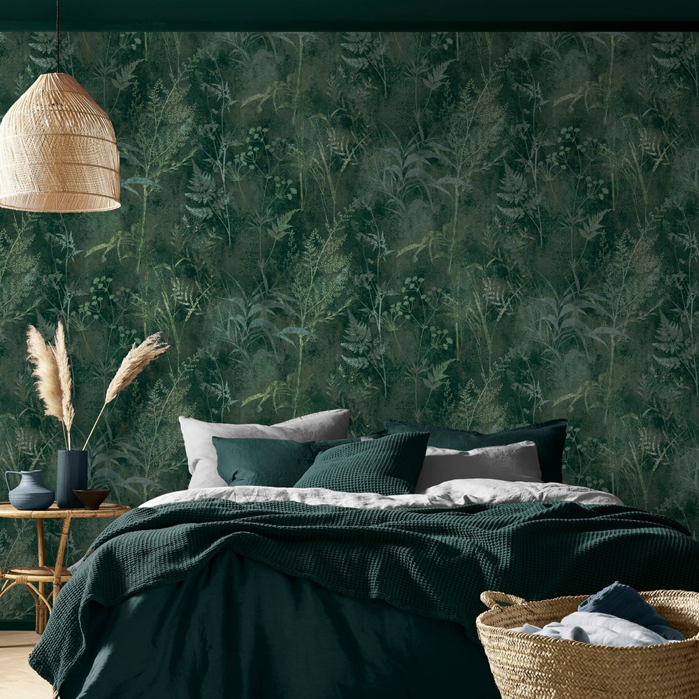 Restore Wallpaper 115042 by Graham & Brown in Emerald Green